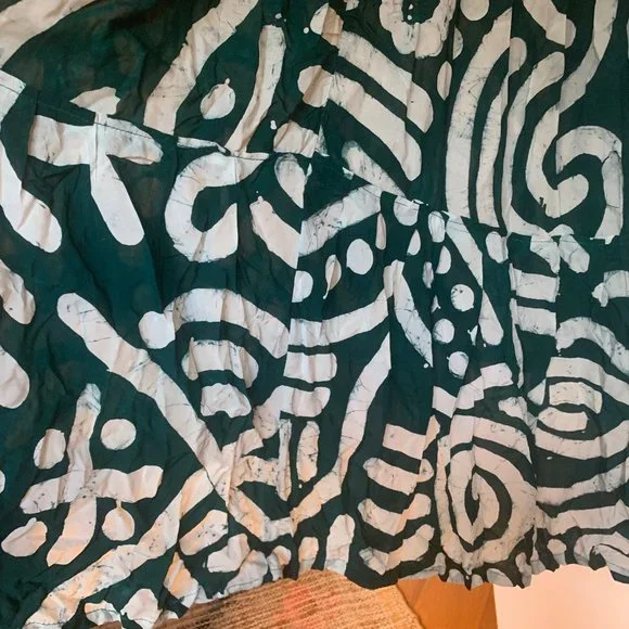 Neiman Marcus Busayo Tomi Fluid Dress XXL - Hand-Drawn Batik Cotton - never worn - Picture 4 of 8